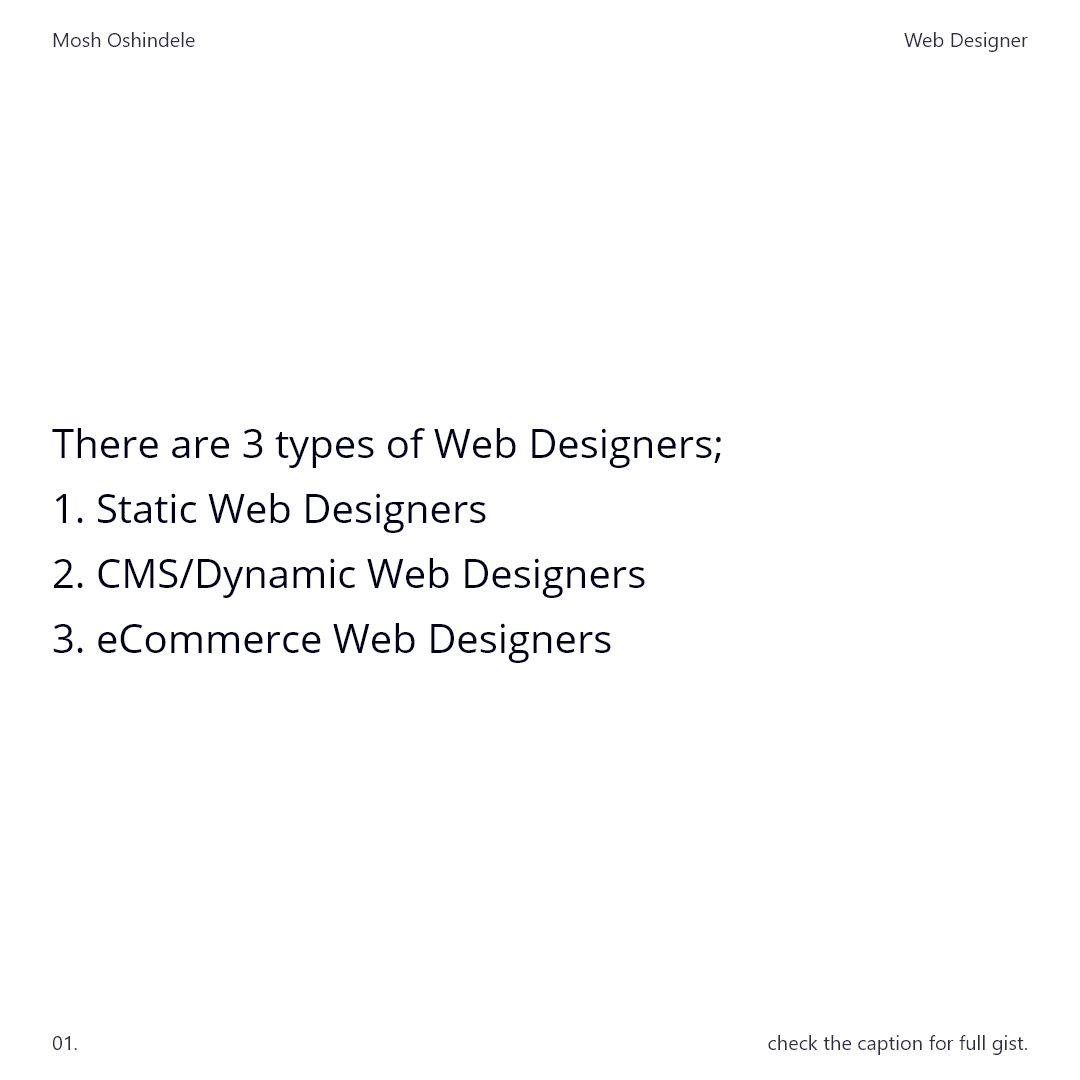 Types of Web Designers